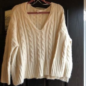 Off white oversized crop sweater